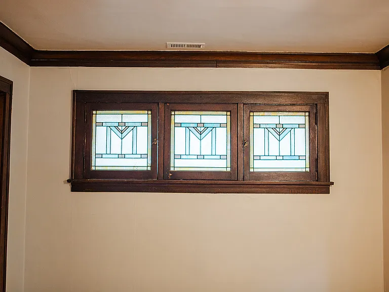 builder M logo in window