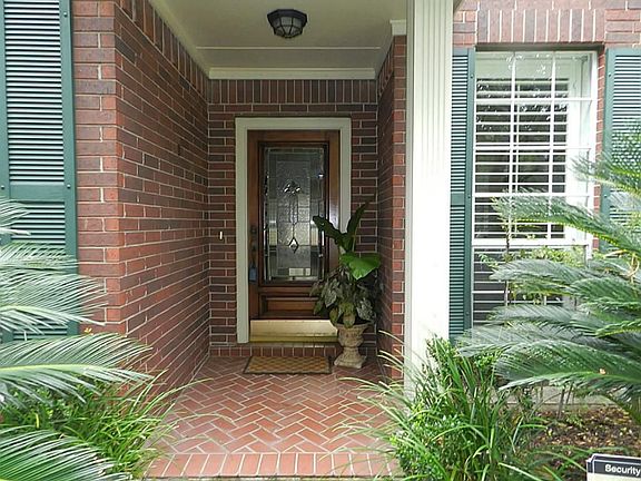 Covered Brick Entry.