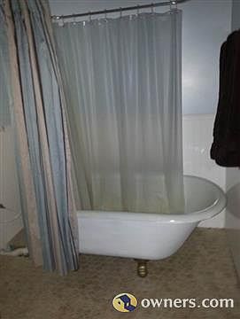 Clawfoot tub and shower