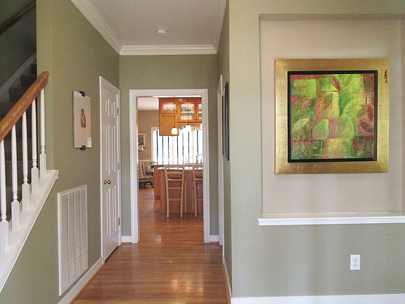 Foyer has offset stairs