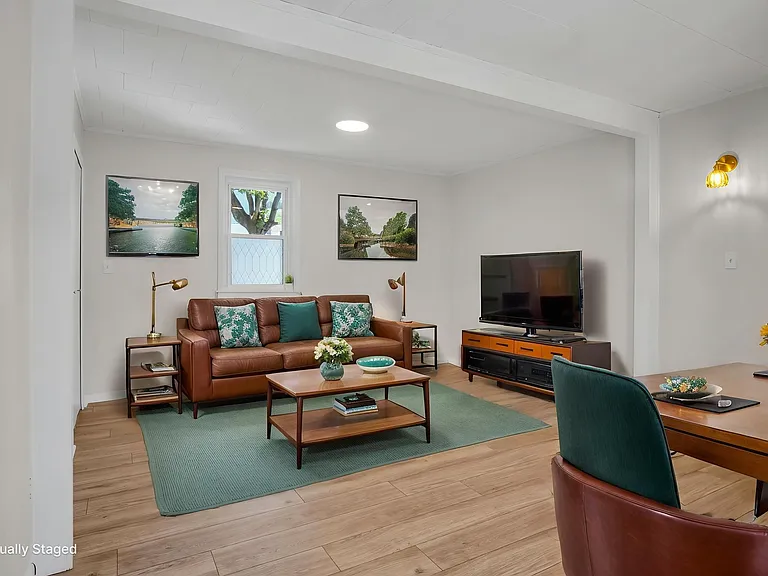 Virtually staged living room V.2