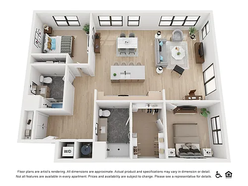 Floor plan 2BR/2BA - B6