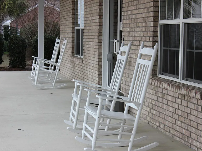 Back porch at the Clubhouse