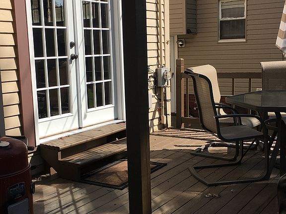 French doors to back deck