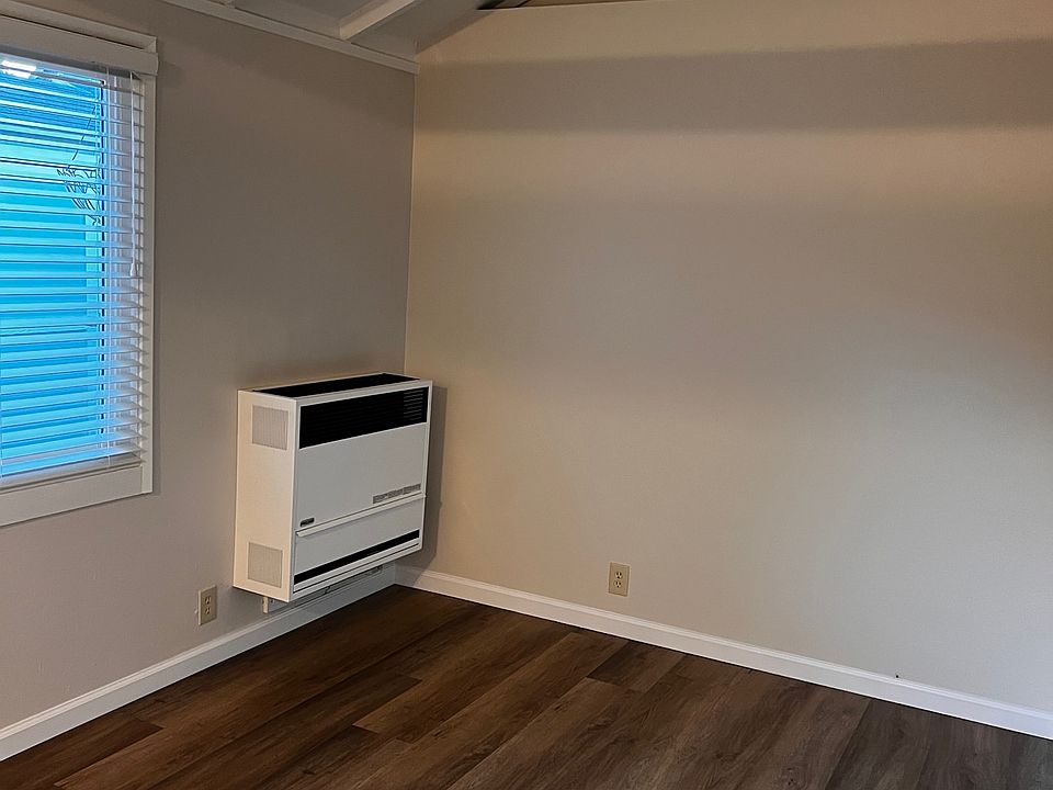 Living area with gas wall heater