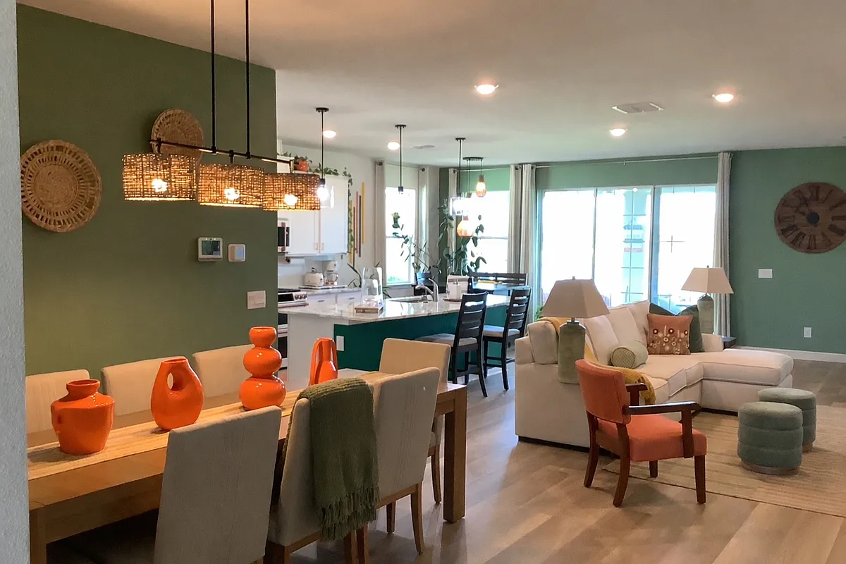 "Bright open-concept living and dining with natural light throughout" - 18123 Gulf Ranch Pl