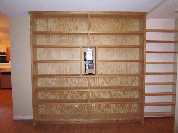 Custom built shelves