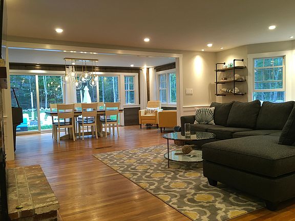 Living room and dining room