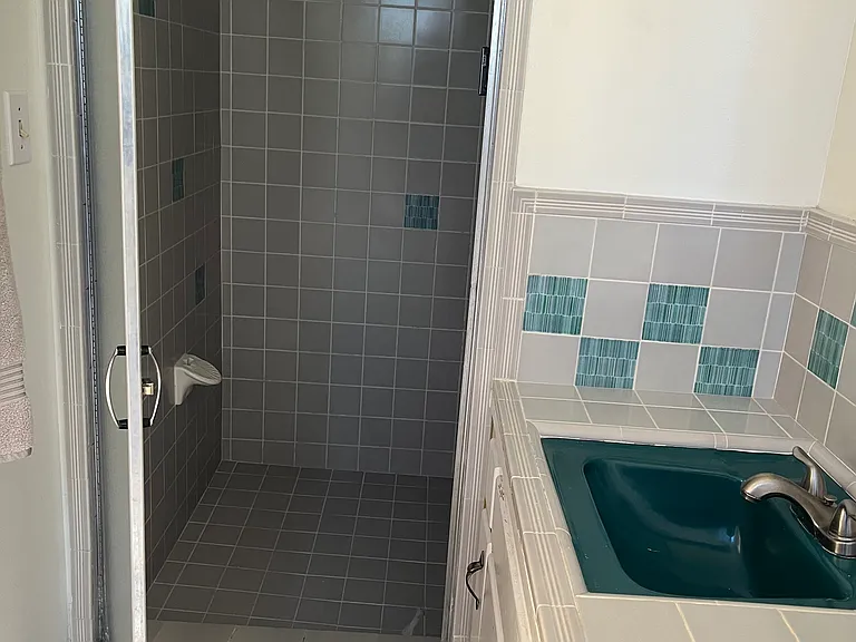 very large walk-in shower