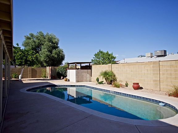 Backyard pool facing north