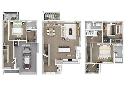 Floor plan C3TH