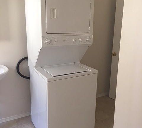 Laundry in 1/2 bathroom lower