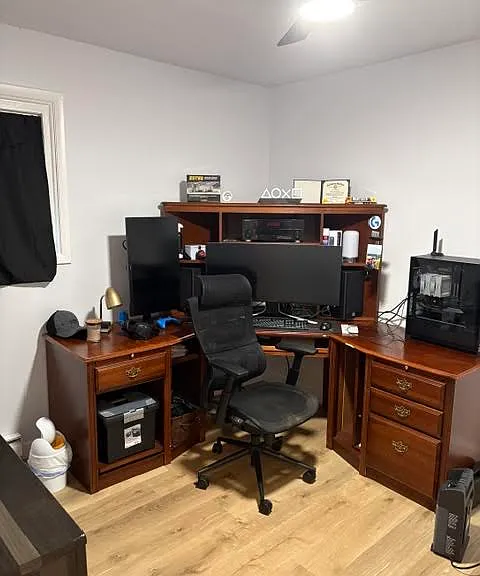 Back Bedroom currently used as an office.