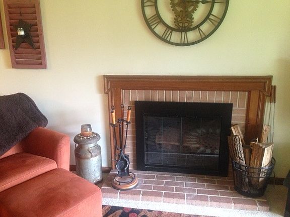 Wood burning fireplace!