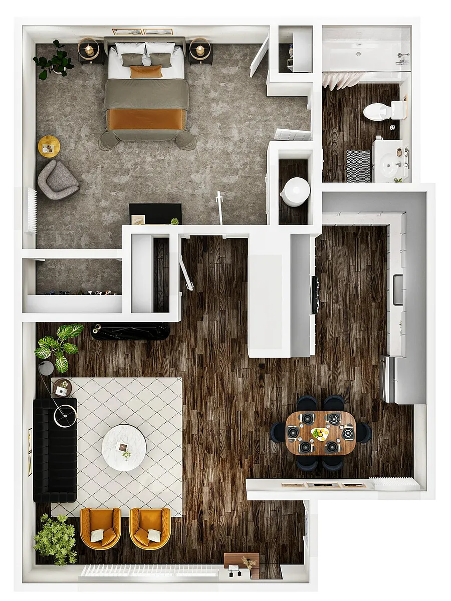 Floor plan 1X1l
