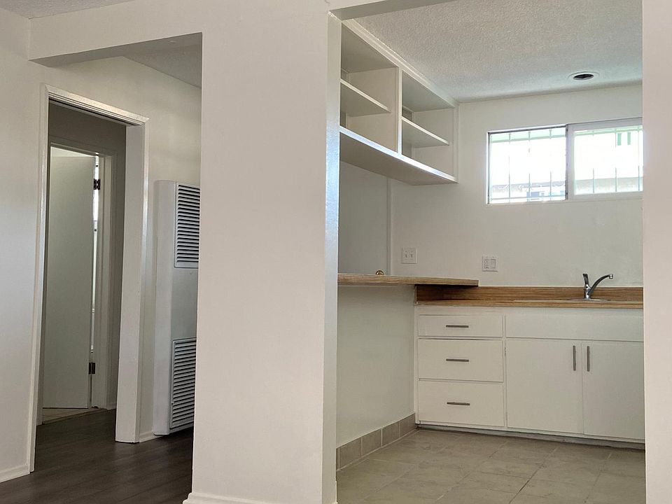 Kitchen and hallway from living room