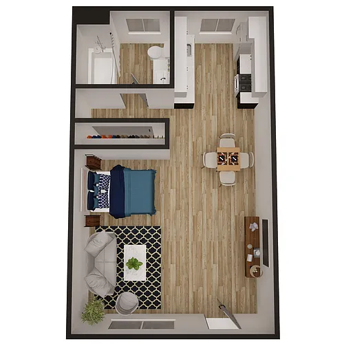 Floor plan 0x1 350sf Classic