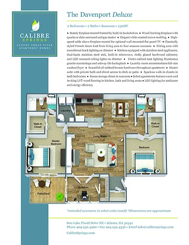 Floor plan Davenport Deluxe