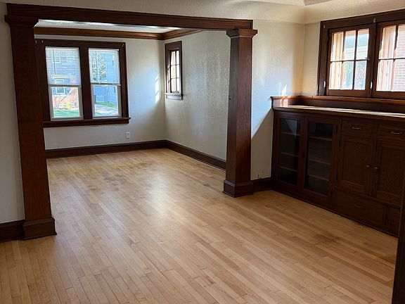 Dining room with beautiful cabinets