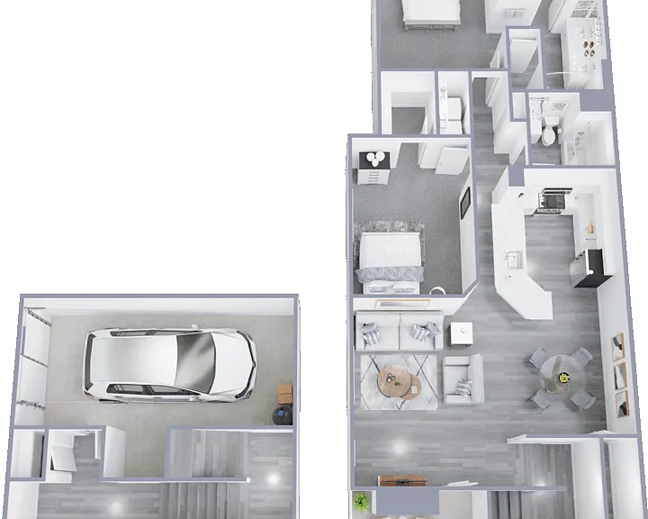 The Palatina Flat Classic Floorplan Diagram