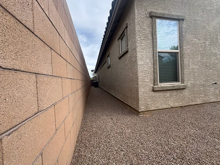 Backyard side entrance