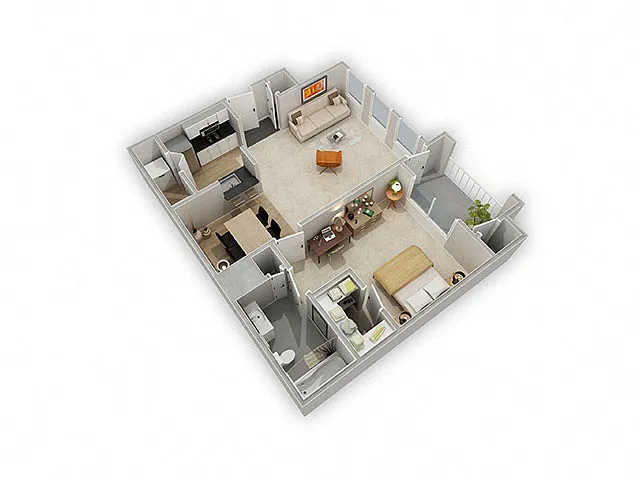 Floor plan The Carolina with balcony