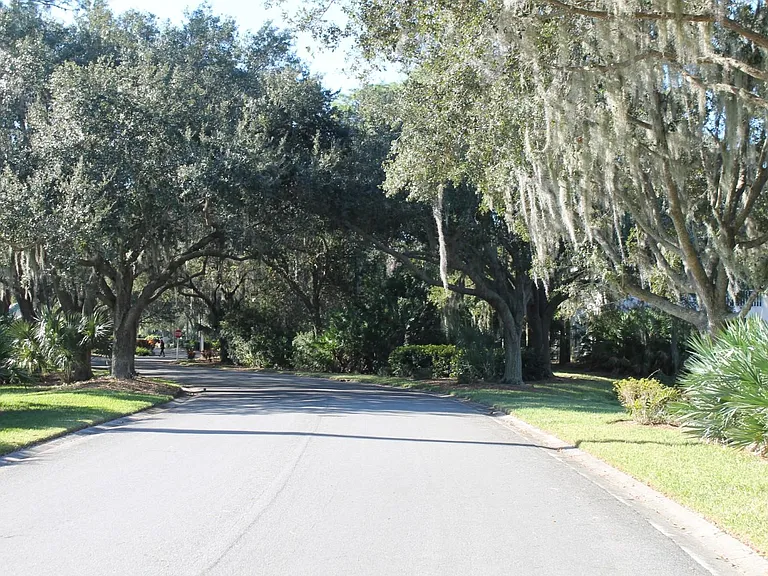 Entrance road to condo