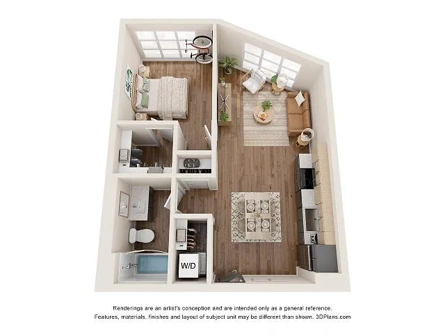 Floor plan 1Bed - C2