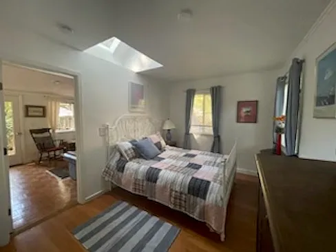 Bedroom with architectural skylight