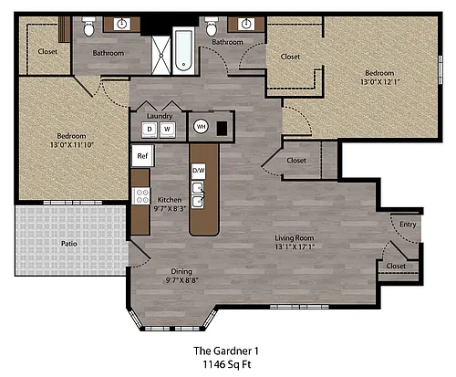Floor plan The Gardner 1