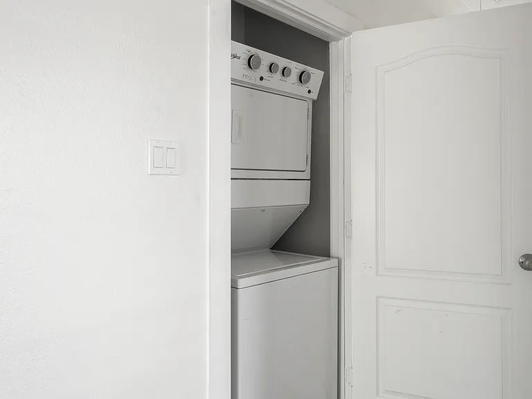In-unit washer and dryer included.