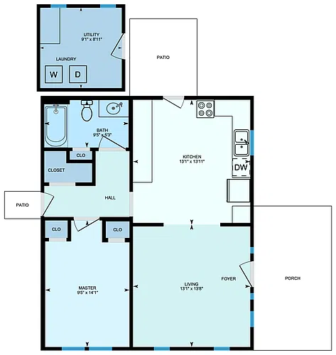 Floor plan 1105 Chestnut St