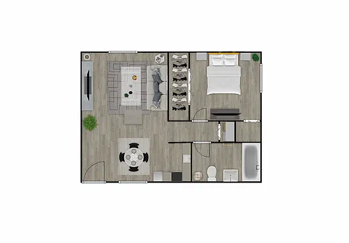 Floor plan 1/1 Reno