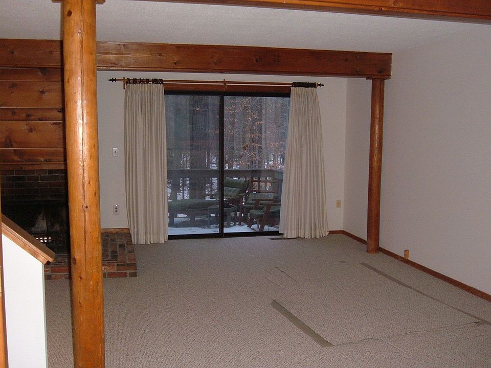 Living room sliders view of woods