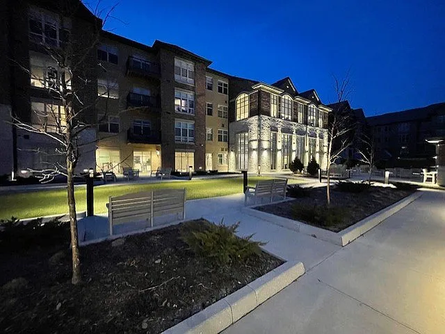 An evening stroll on your well-lit path.