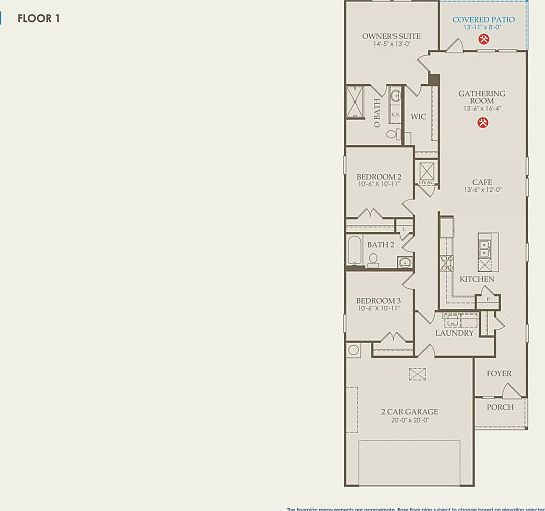 Beeville Floor Plan, Quick Move-In Home, Floor 1