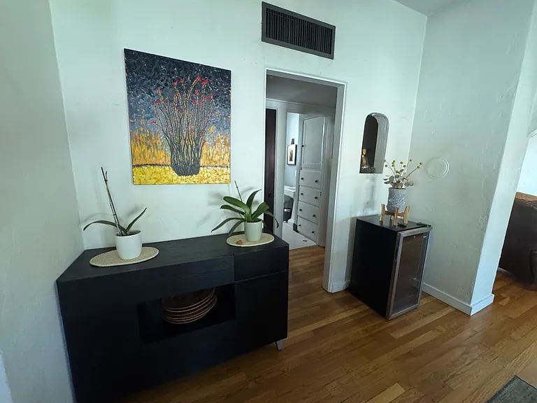 Dining room into bath and bedrooms