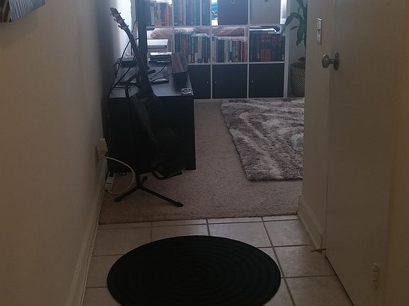 View of the living space from the entry way