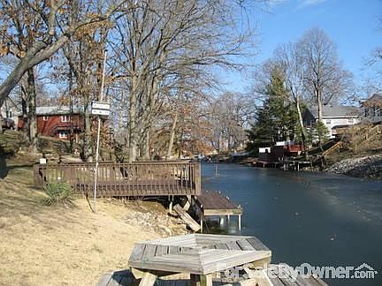 Dock view
						:
						View towards main lake. Ample water for any boat.
