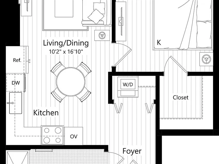 HA7G | 1 Bed | 1 Bath floor plan Verra