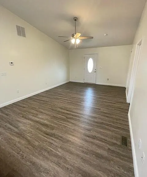 Looking from kitchen to living area