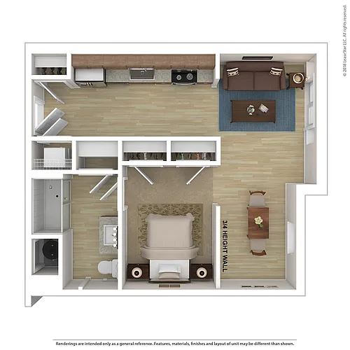 Floor plan Aria Studio A1