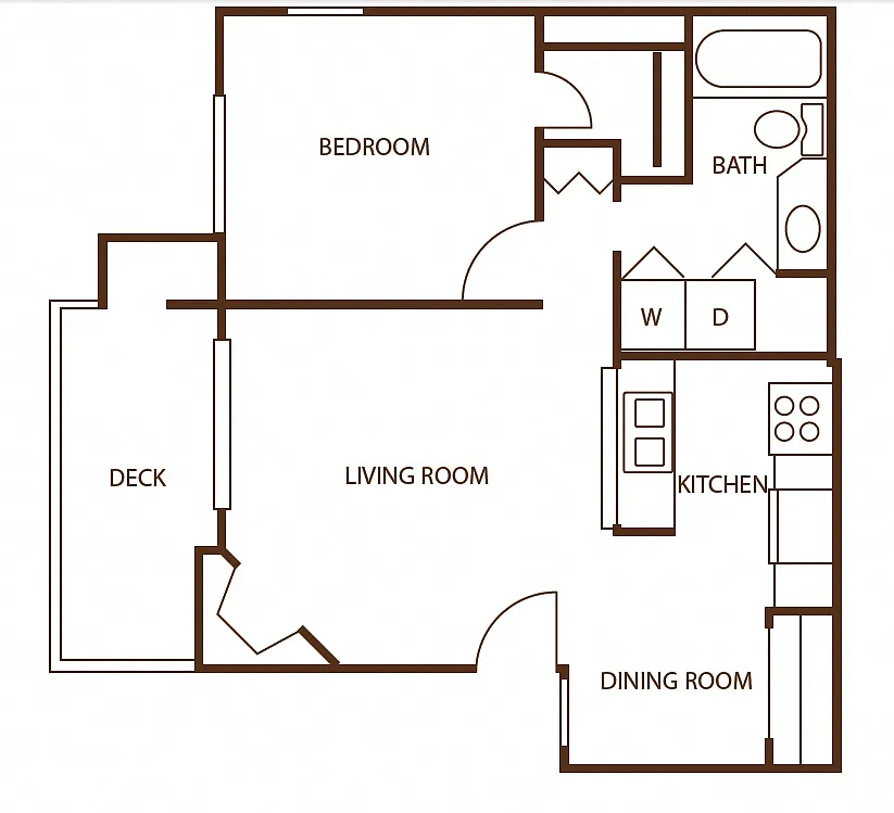 Floor plan 1 bedroom 1 bath