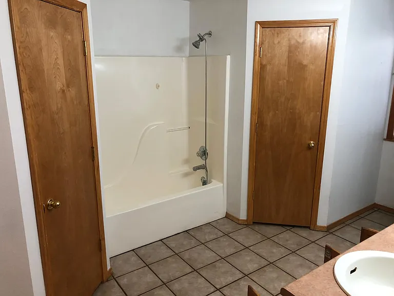 Double closets at master bathrooom