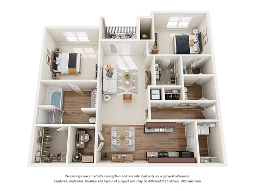 Floor plan 2 Bedroom Deluxe