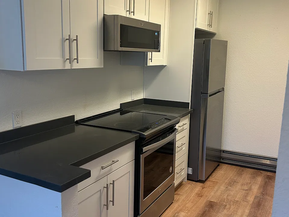 new hardwood floors and cabinets