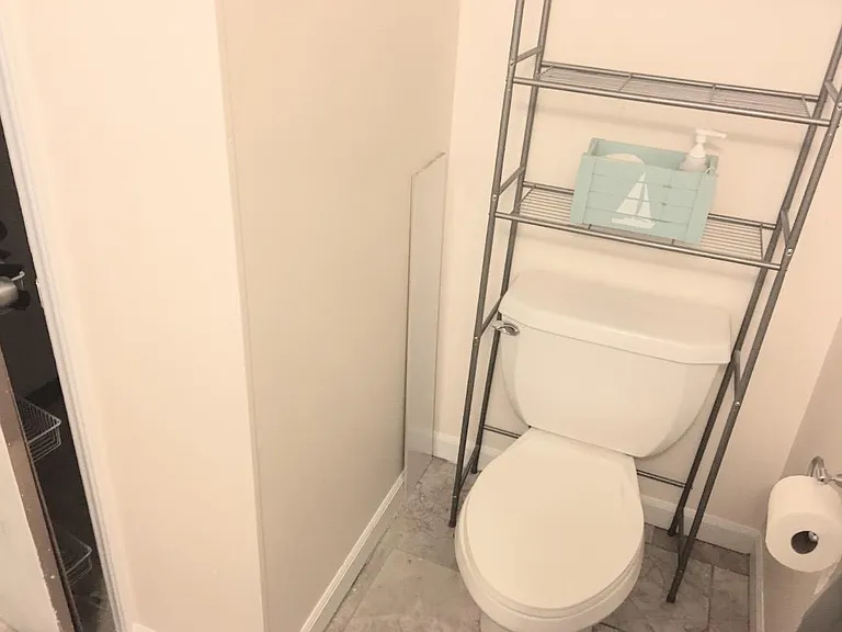 Half bath woth large closet