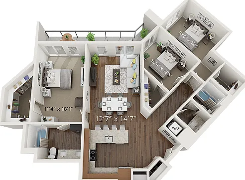C2 Floor Plan - 3D C2 Floor Plan - 3D
