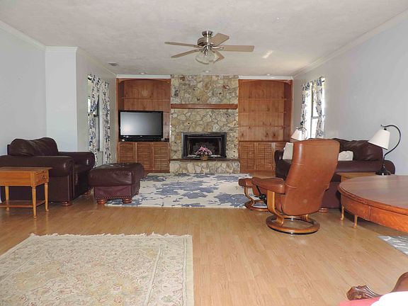 Den & fireplace