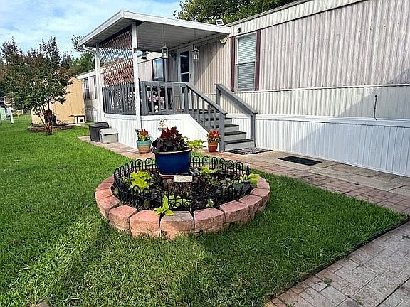 Outside by porch